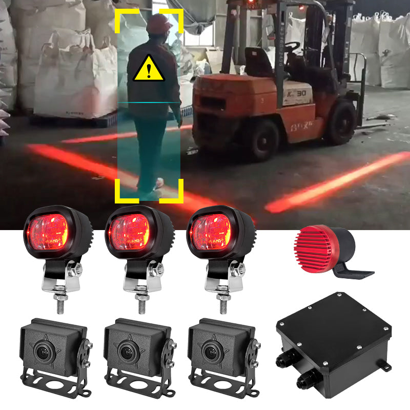 Forklift Proximity Alarm System with Voice & Red Line Alert