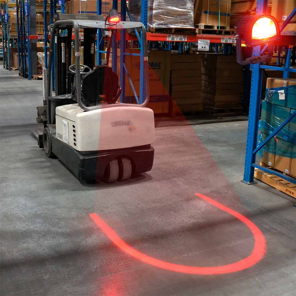 Forklift Red Safety Warning Light – Pedestrian Alert Zone Lamp