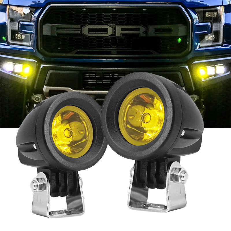 Bicycle with mounted LED spotlight for night riding