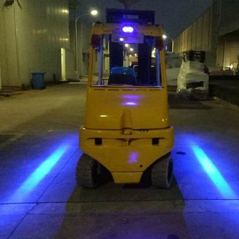 Forklift visibility enhancer with waterproof LED beams