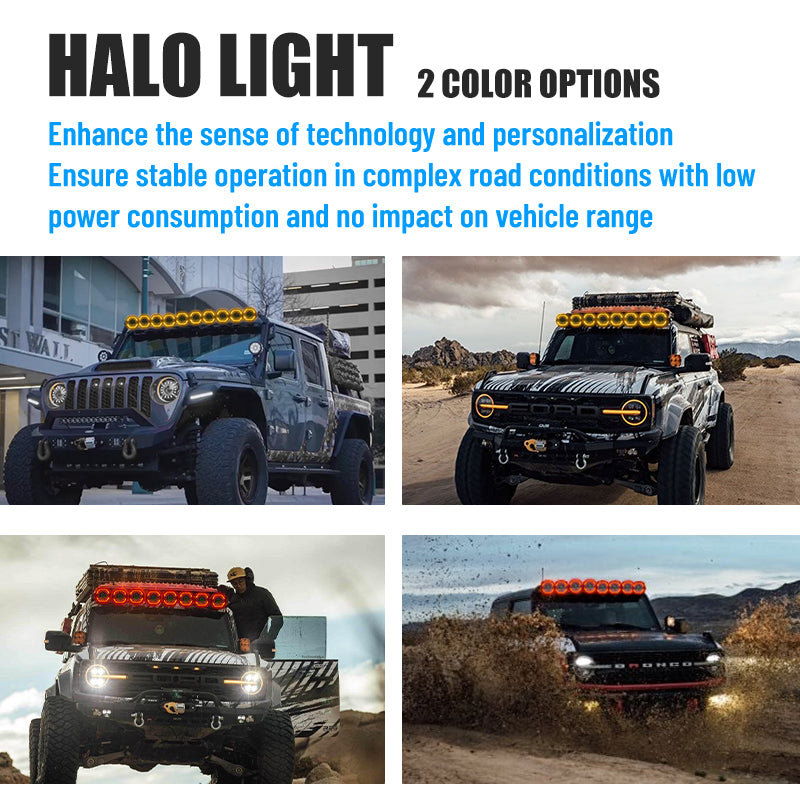 LED auxiliary lights for improved trail lighting at night