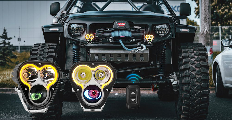 Premium LED Driving Lights with Remote Control – Spot Beam for Maximum Visibility