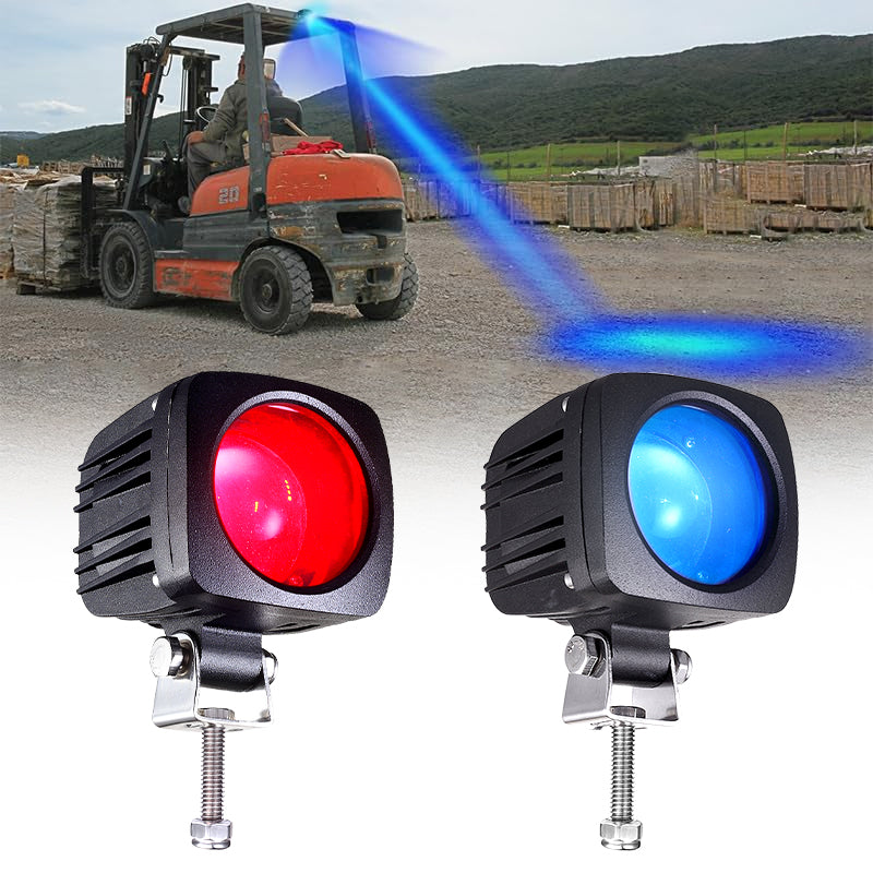 Forklift Safety LED Spotlight – Red & Blue Beam Warning Light