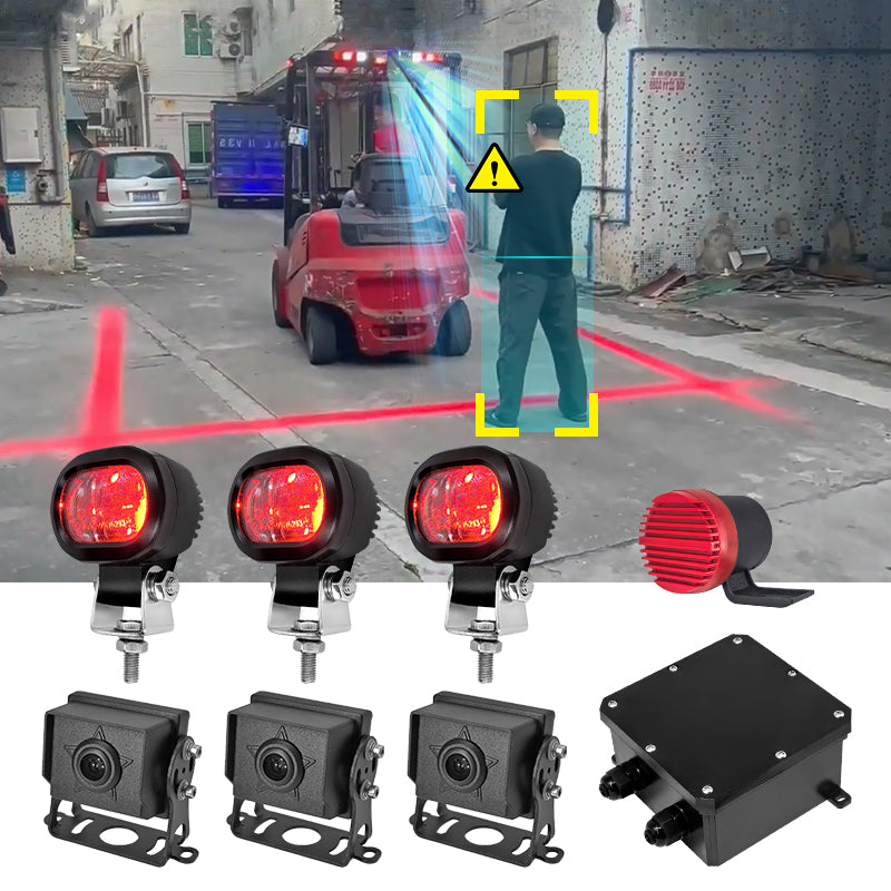 Forklift Proximity Alarm System with Voice & Red Line Alert