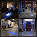 4-bead LED forklift spotlight enhancing visibility outdoors