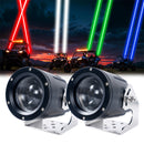 4-color offroad LED lights on vehicles at sunset