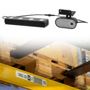 Before and after forklift laser alignment comparison