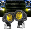Bicycle with mounted LED spotlight for night riding