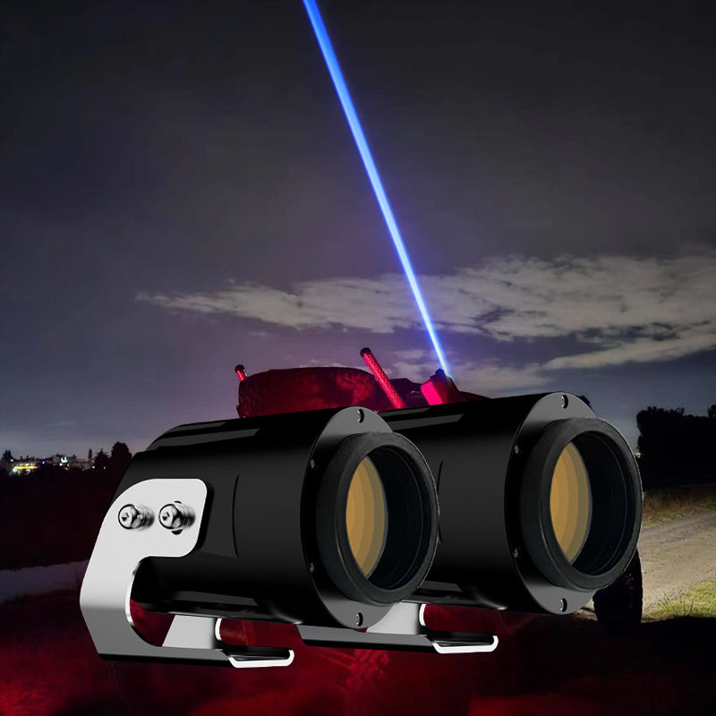 Blue laser whip light for convoy visibility at night