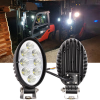 Bright forklift LED lights used during night loading