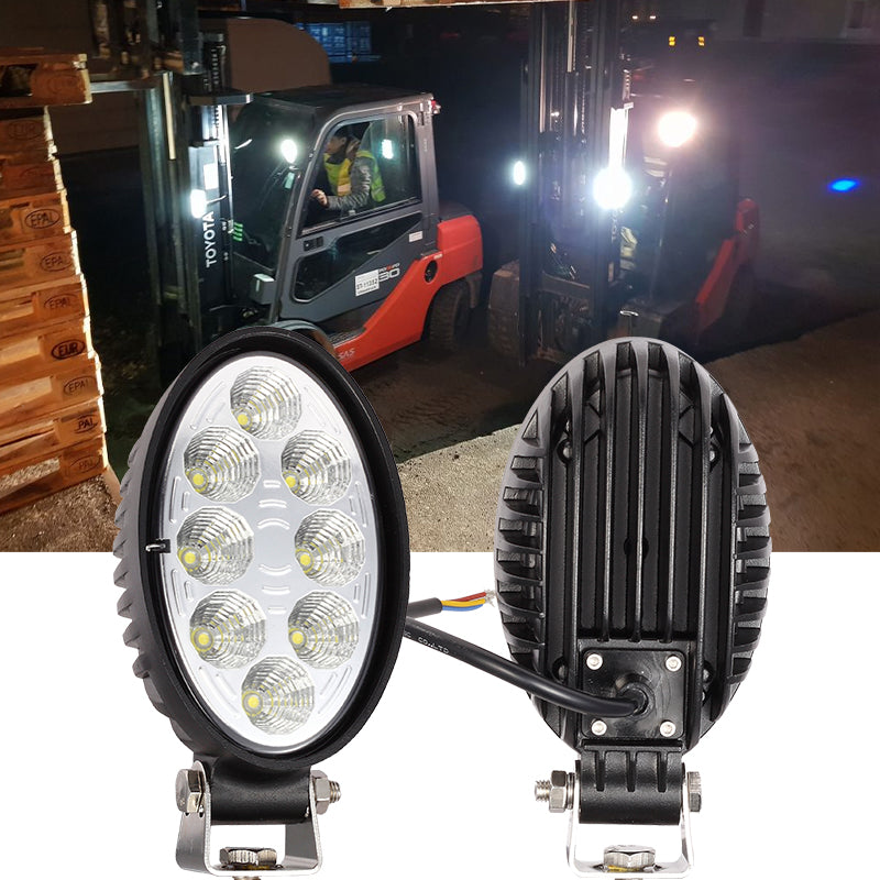 Bright forklift LED lights used during night loading