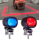 Bright line projection safety light for forklifts in warehouses
