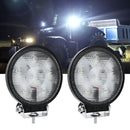 Circular LED work light with durable mounting bracket