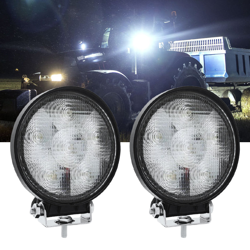 Round LED work light – bright and durable for outdoor work