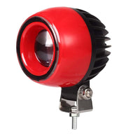 Close-up of STOP projection light mounted on vehicle
