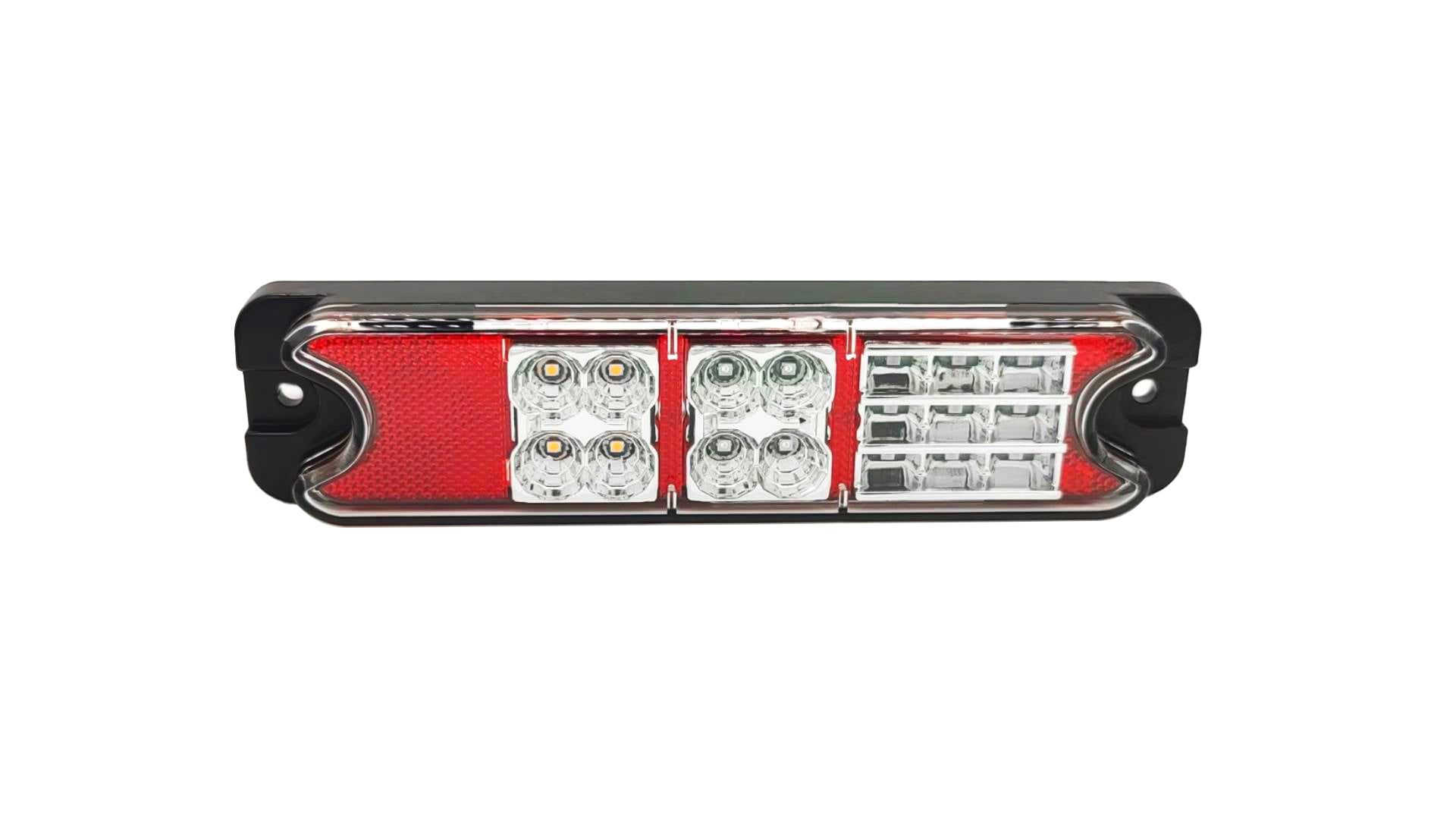 Close-up of heavy-duty forklift LED tail light