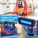 Dual color forklift safety light for warehouse use