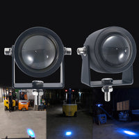 Durable mini spotlight for pedestrian visual alert