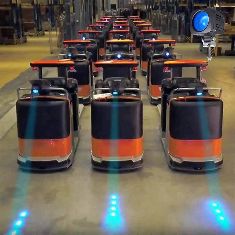 Forklift 4-Point LED Safety Warning Light – Blue & Red