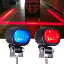 Forklift area safety light with adjustable mounting bracket