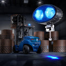 Forklift arrow LED light projecting blue directional beam