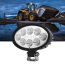 Forklift equipped with 8 LED work light in warehouse