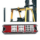Forklift operator with installed rear LED safety light