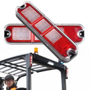 Forklift rear safety light installed on yellow forklift