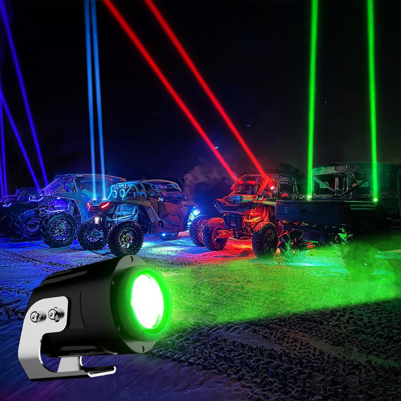 Four color laser whip lights – off-road visual markers