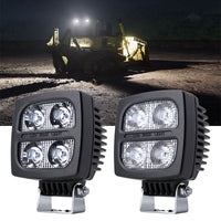 Heavy-duty LED light with wide beam pattern