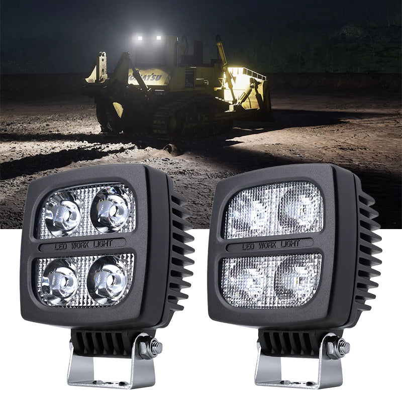 Heavy-duty LED light with wide beam pattern
