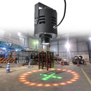 Heavy-duty laser safety light with aluminum housing and tempered glass lens