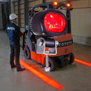 Industrial safety light for forklift pedestrian accident prevention
