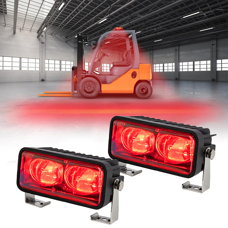 Industrial safety light for forklifts and work vehicles