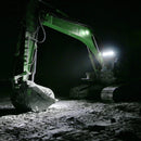Industrial truck with LED lights working in dark environment
