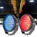 Industrial work light illuminating shipping yard

