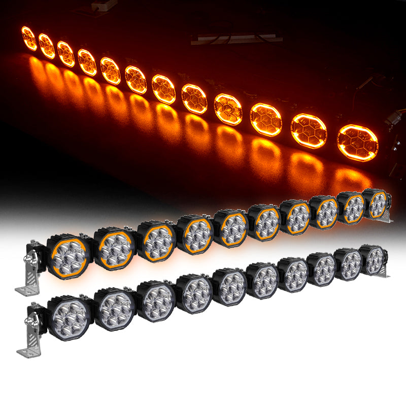 Jeep equipped with led driving lights automotive for off-road adventure