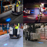 LED arrow beam light for industrial and loading dock safety