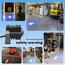 LED arrow beam safety light for warehouse accident prevention