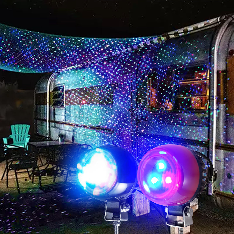 RGB Starry Laser Projector – Auto Pattern Light for Cars, Parties & Outdoor Use