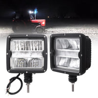 LED snow plow headlight front view with dimensions