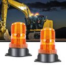 LED warning light on excavator in construction zone