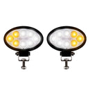 LED work light attached to heavy equipment boom