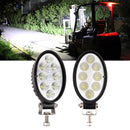 LED work light mounted on forklift in warehouse