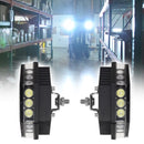 LED work light providing floor-to-ceiling lighting in storage racks