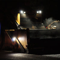 LED work lights installed on snow removal vehicle