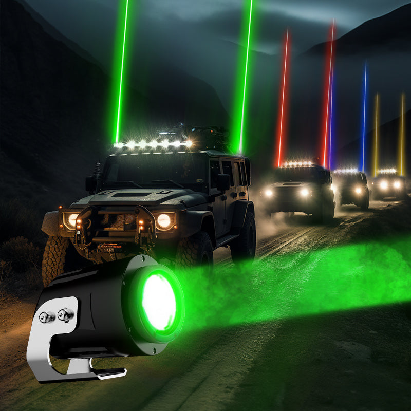Laser whip-style marker for trucks and UTVs