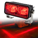 Linear LED beam marking safety zone near vehicles