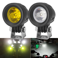 Motorcycle with bright LED spotlight on front