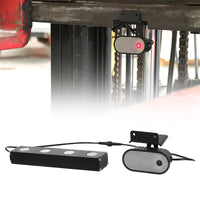 Precision forklift attachment for safe pallet placement